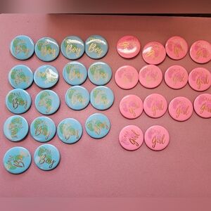 Team Boy and Girl Buttons Set
